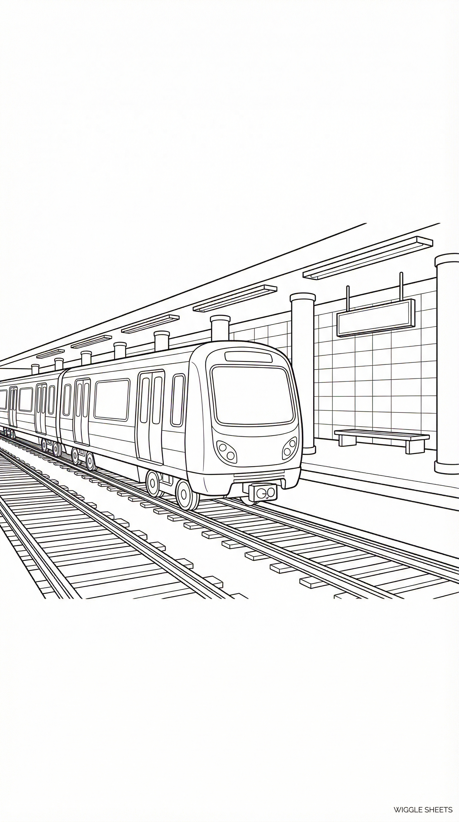 Underground Subway Coloring Page